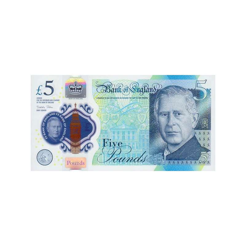 Storbritannien 5 Pounds 2023 (2024) P398