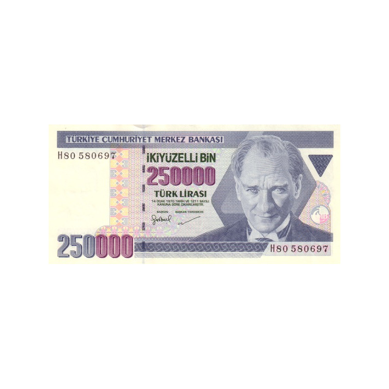 Turkey 250.000 Lirasi 1970 P211