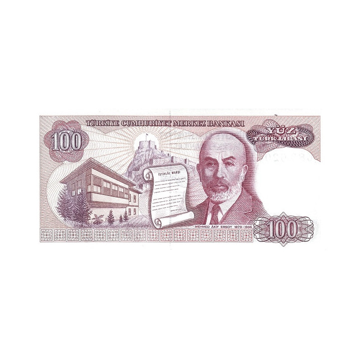 Turkey 100 Lirasi 1972 P194a2