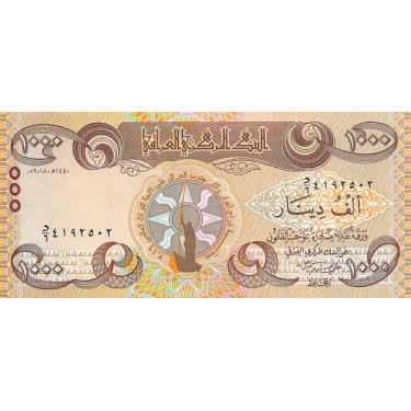 Irak 1000 Dinars IQD 2018 P104a