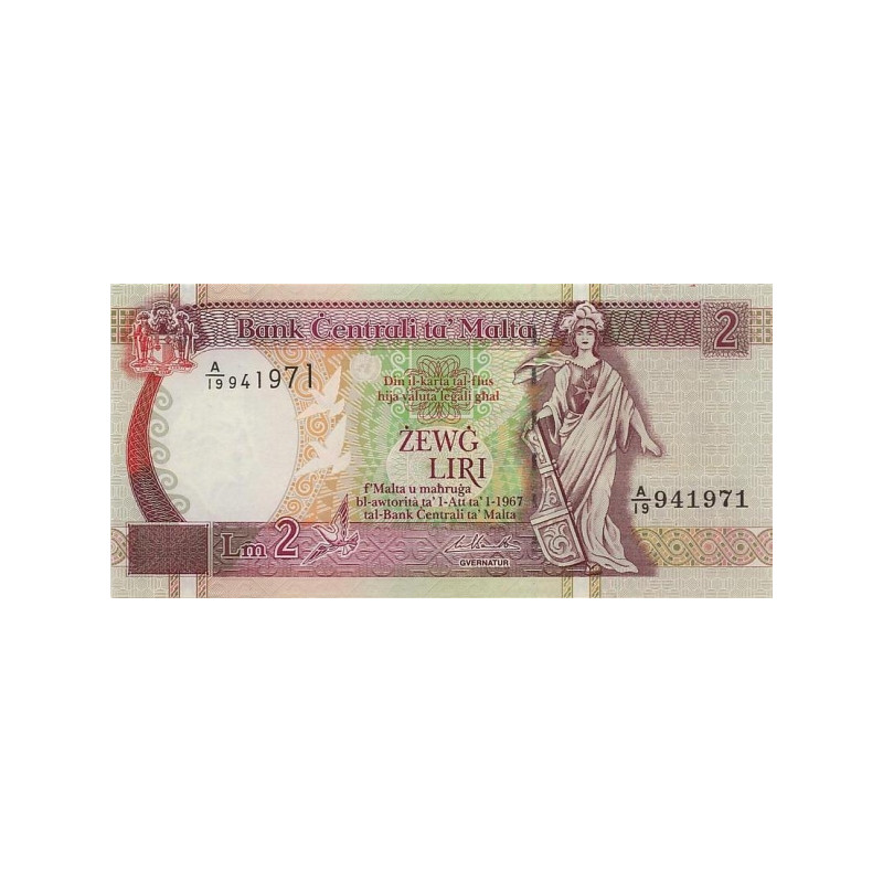 Malta 2 Liri 1994 P45d