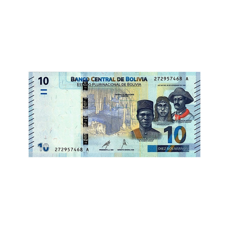 Bolivia 10 Bolivianos 2024 P248b