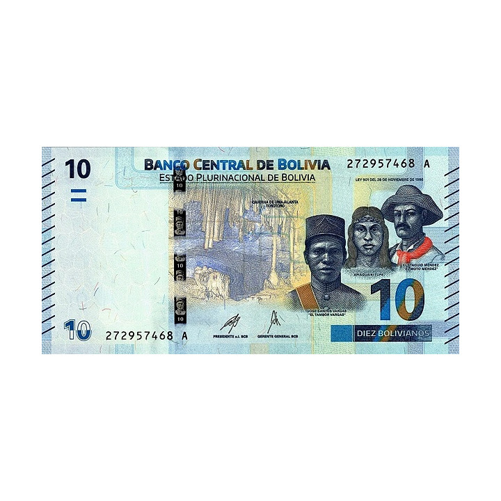 Bolivia 10 Bolivianos 2024 P248b
