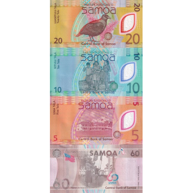 Samoa Set 5-10-20-60 Tala 2024 CHOGM with folder