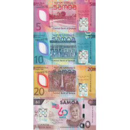 Samoa Set 5-10-20-60 Tala 2024 CHOGM with folder
