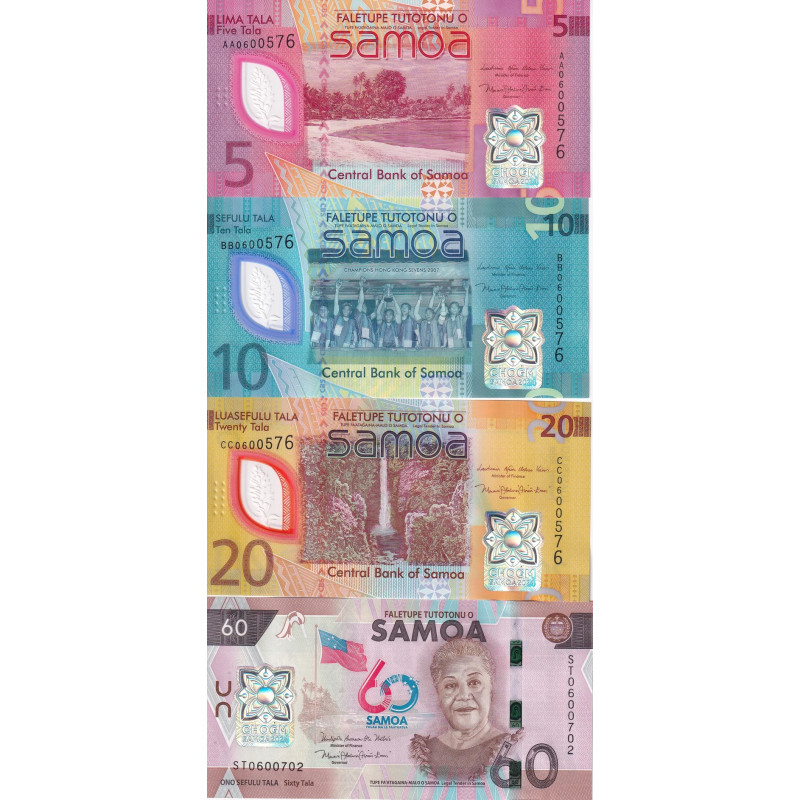 Samoa Set 5-10-20-60 Tala 2024 CHOGM with folder