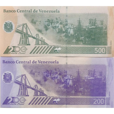 Venezuela set 200 - 500 Bolivares 2023 - 2024