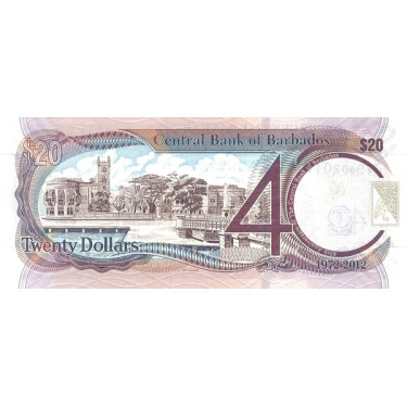 Barbados 20 Dollars 2012 P72