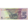 Zimbabwe 5 dollars 2016 P-100
