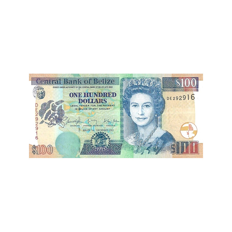 Belize 100 Dollars 2021 P71e