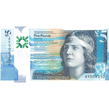 Scotland 5 Pounds 2016 RBS P370