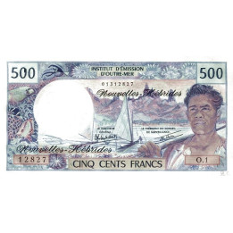 New Hebrides (Vanuatu) 500 Francs 1981 P19c