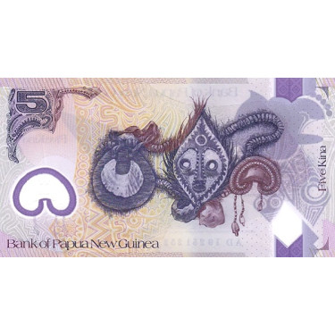 Papua New Guinea 5 Kina 2021 P51c