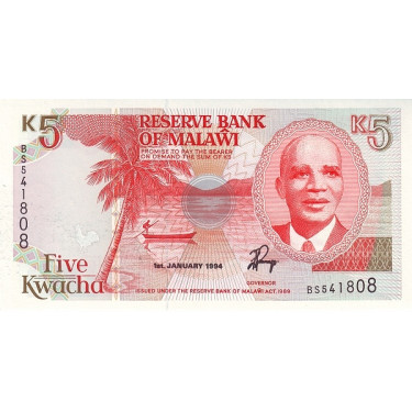 Malawi 5 Kwacha 1994 P24b