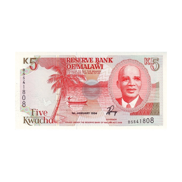 Malawi 5 Kwacha 1994 P24b