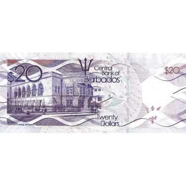 Barbados 20 Dollars 2013 P76a