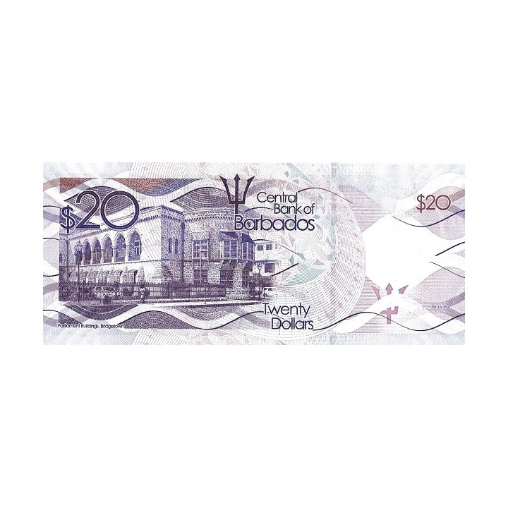 Barbados 20 Dollars 2013 P76a