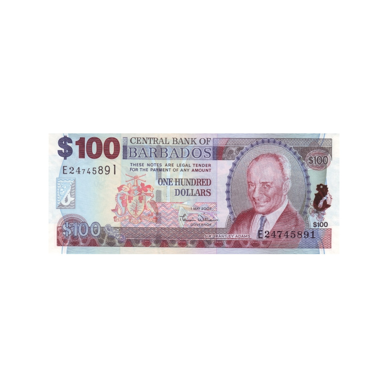 Barbados 100 Dollars 2007 P71a