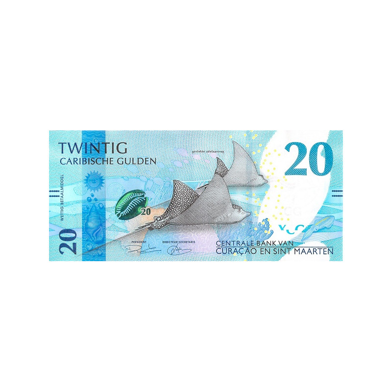 Curaçao och Sint Maarten 20 Caribbean Gulden 2025 P2