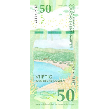 Curaçao and Sint Maarten 50 Caribbean Guilder 2025 P3