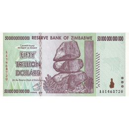 Zimbabwe 50 Trillion Dollars 2008 P90