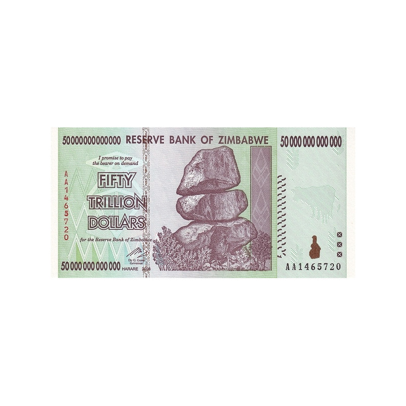Zimbabwe 50 Trillion Dollars 2008 P90