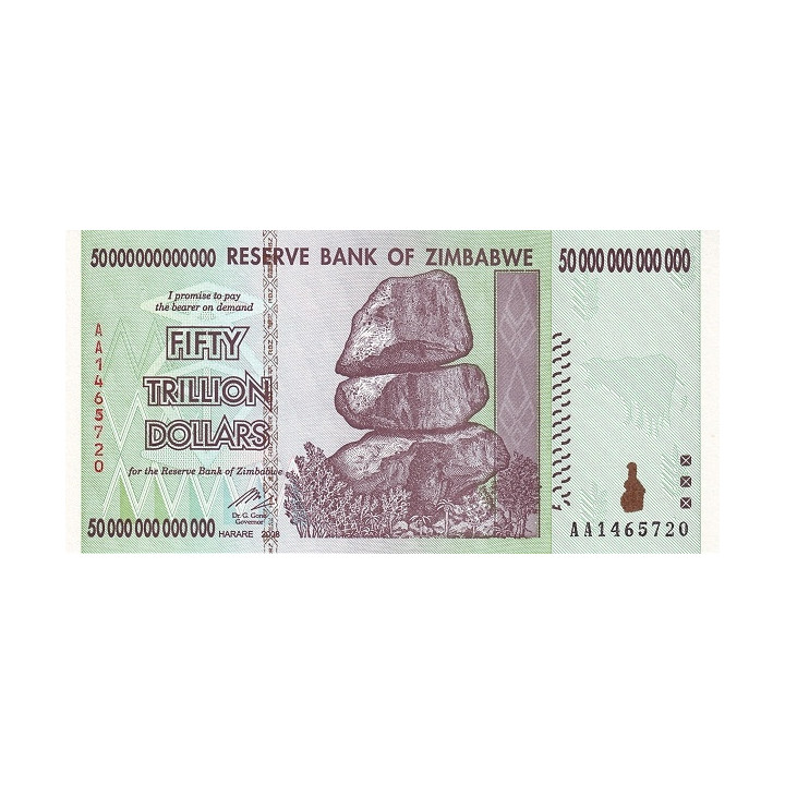 Zimbabwe 50 Trillion Dollars 2008 P90