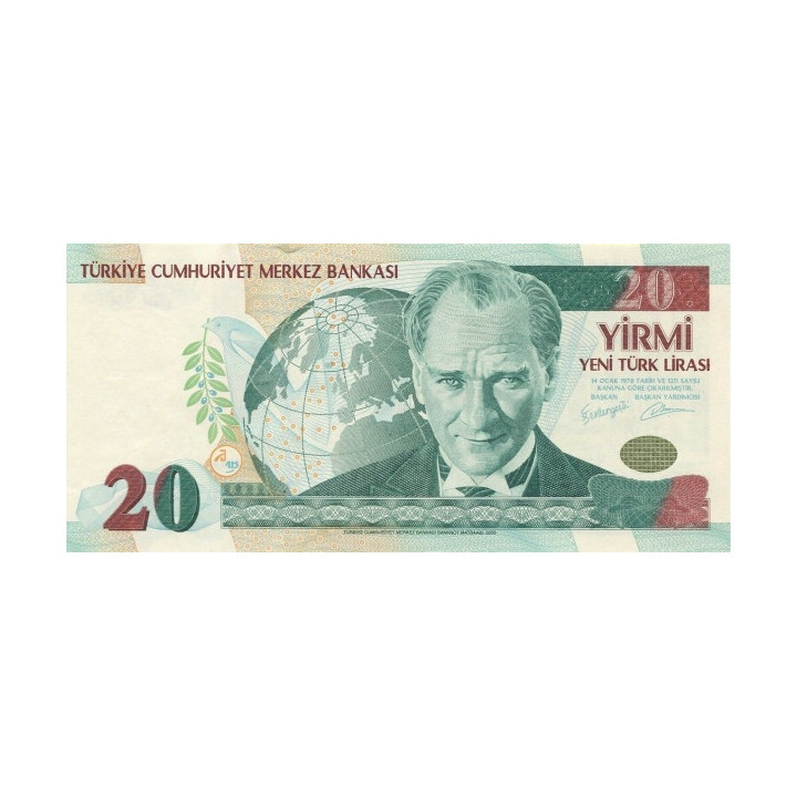 Turkiet 20 Lira 2005 P219
