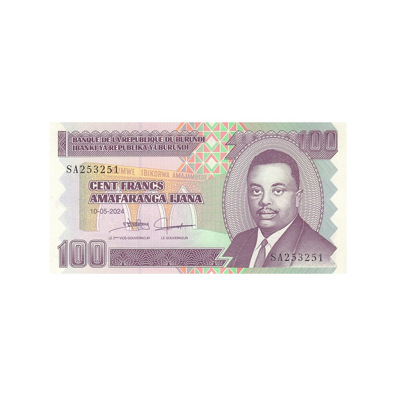 Burundi 100 Francs 2024 P44c