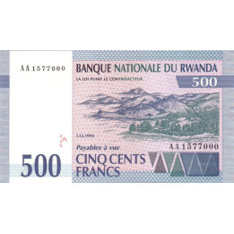 Rwanda 500 Francs 1994 P23