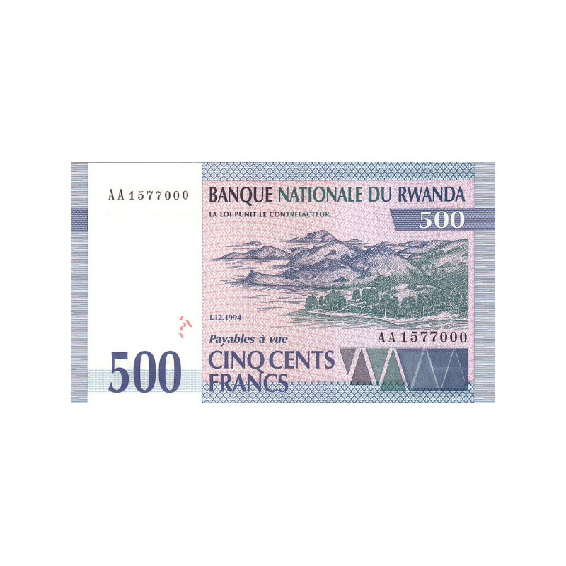 Rwanda 500 Francs 1994 P23