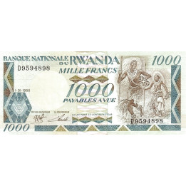 Rwanda 1000 Francs 1988 P21