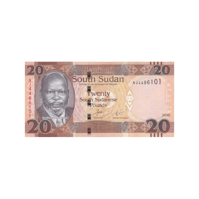 South Sudan 20 Pounds 2016 P13b