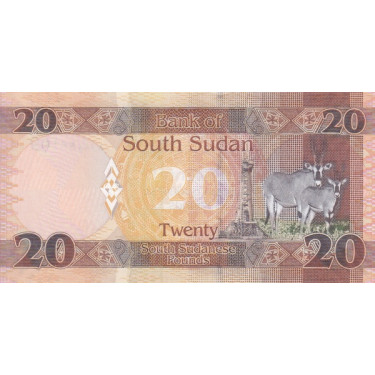 South Sudan 20 Pounds 2016 P13b