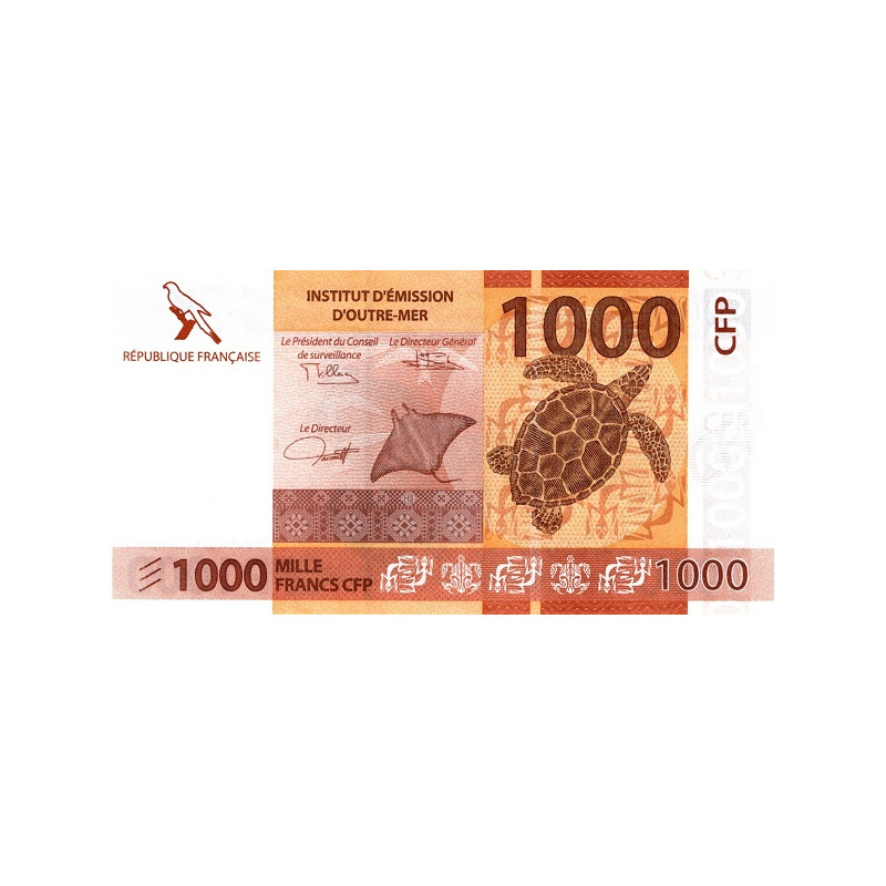 French Pacific Territories 1000 Francs ND 2014 P-6(3)