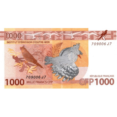 French Pacific Territories 1000 Francs ND 2014 P-6(3)