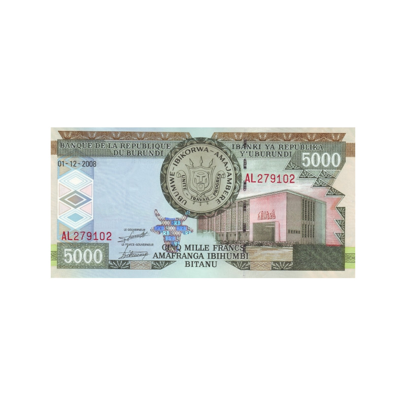 Burundi 5000 Francs 2008 P48a