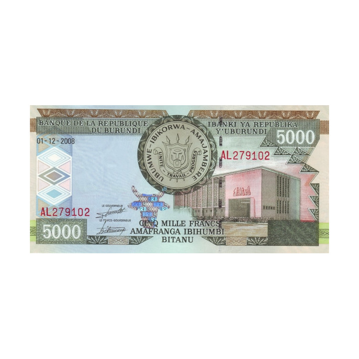 Burundi 5000 Francs 2008 P48a