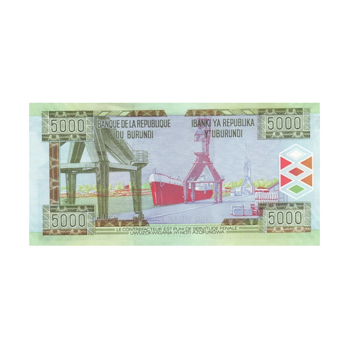 Burundi 5000 Francs 2008 P48a