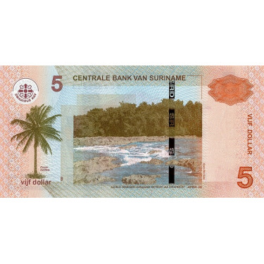 Surinam 5 Dollars 2020 P162c
