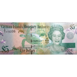 Cayman Islands 5 Dollars 2018 P39c