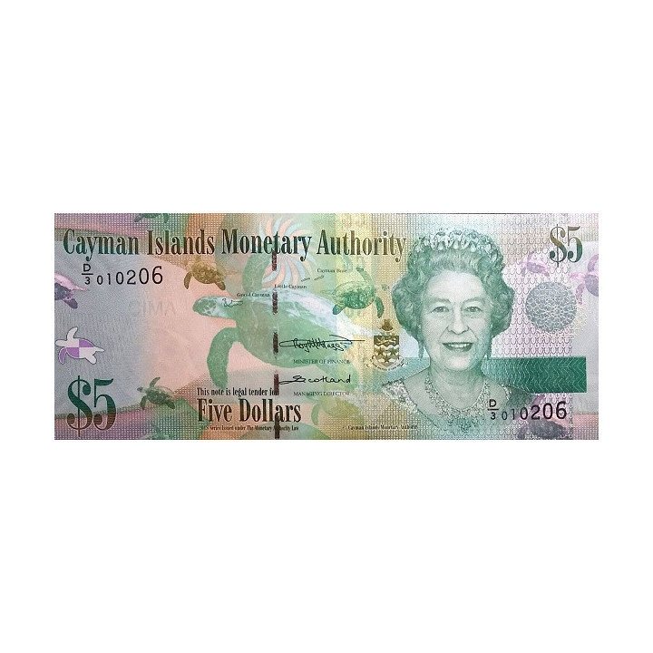 Kaymanöarna 5 Dollars 2018 P39c