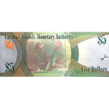 Cayman Islands 5 Dollars 2018 P39c