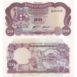Uganda 20 Shillings 1966 P-3