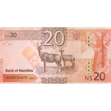 Namibia 20 Dollars 2025 P21