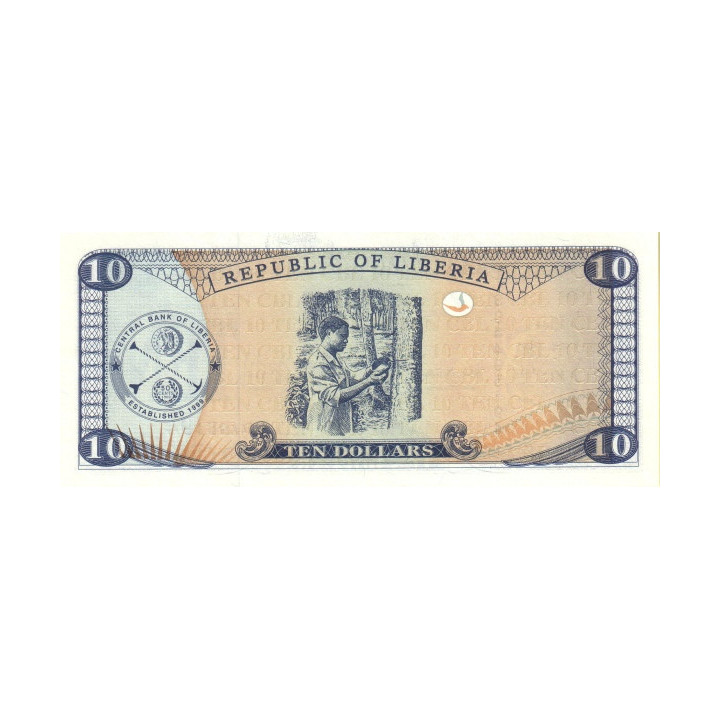 Liberia 10 Dollars 1999 P22