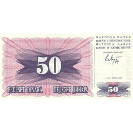 Bosnien Hercegovina 50 Dinara 1992 P12