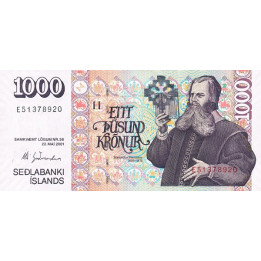 Iceland 1000 Kronur 2001 P59(6)