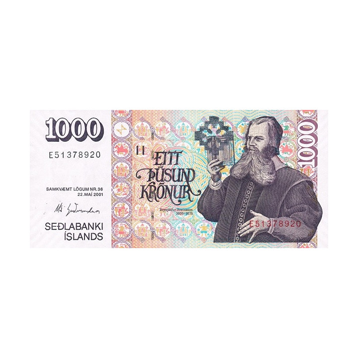 Iceland 1000 Kronur 2001 P59(6)
