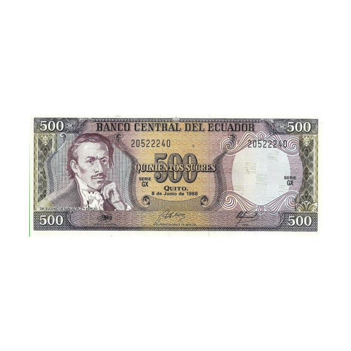 Ecuador 500 Sucres 1988 P124Aa1